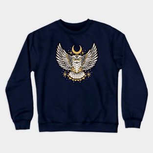 Retro Night Owl on the Attack Crewneck Sweatshirt